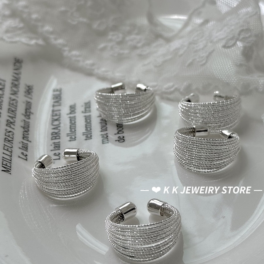 Multi-Layered One-Piece Open Ring