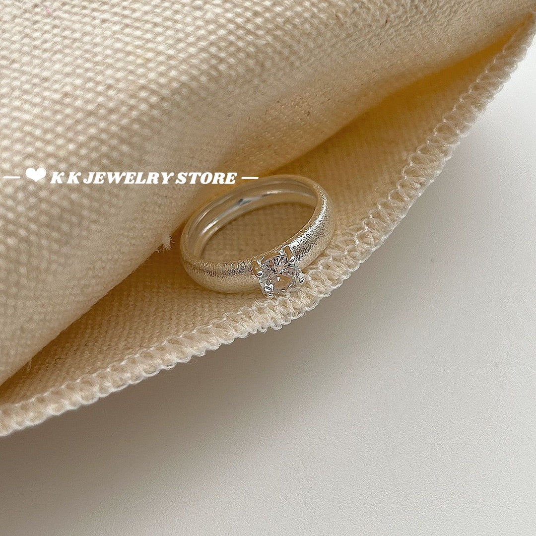 925 silver Guru zircon plain ring ring