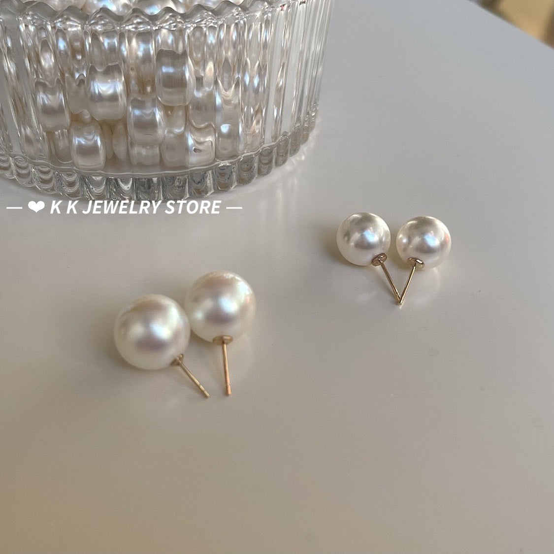 925 silver needle dazzling artificial crystal large pearl stud earrings