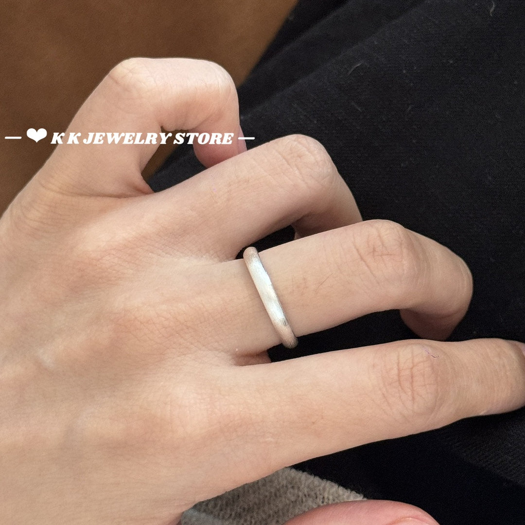 Minimalist style ~ brushed matte plain ring ring