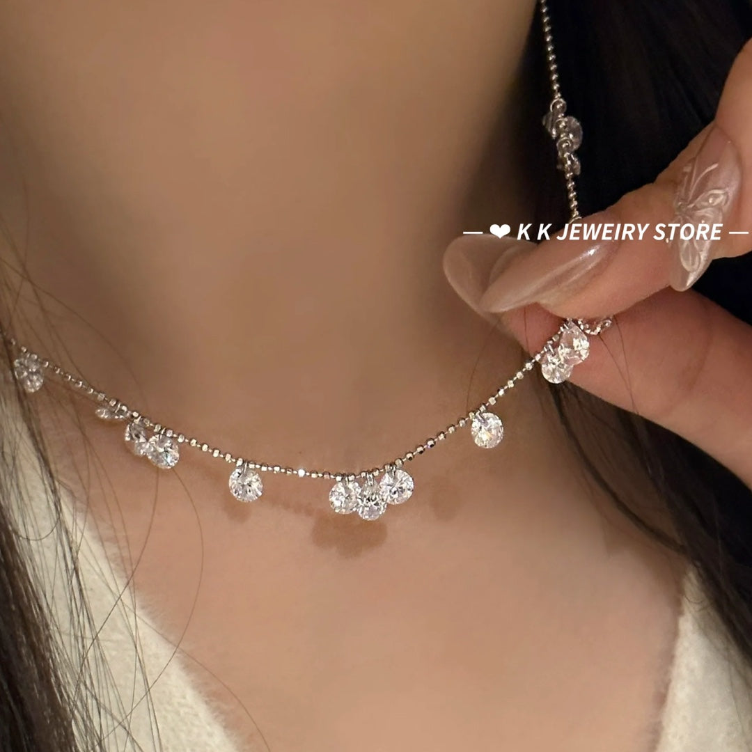 925 Silver Star High Carbon Diamond Necklace