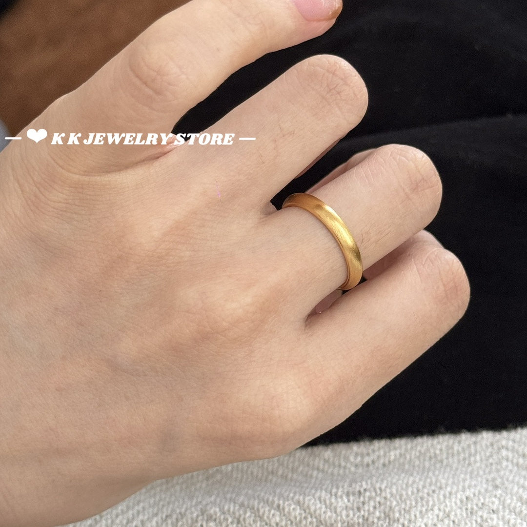 Minimalist style ~ brushed matte plain ring ring