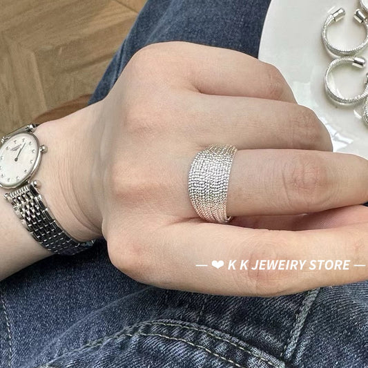 Multi-Layered One-Piece Open Ring