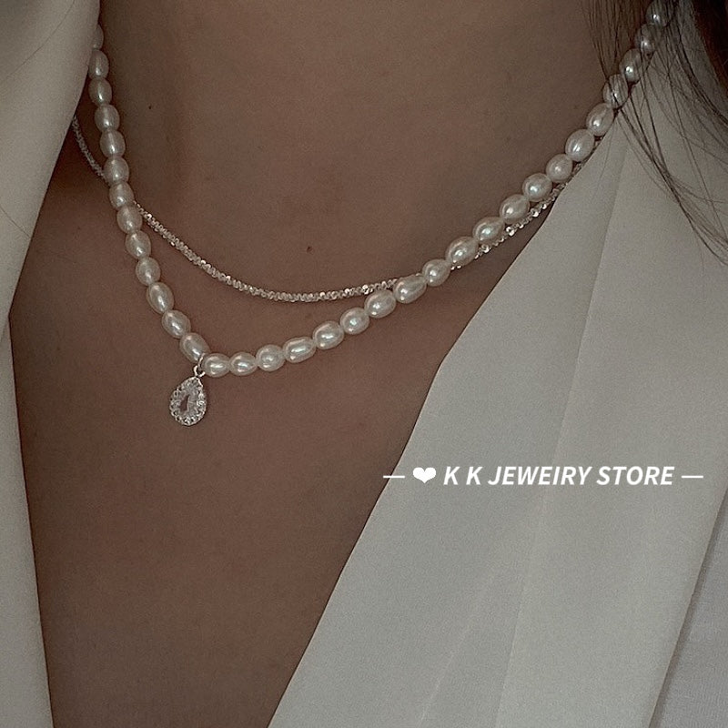 925 Silver Natural Pearl Necklace