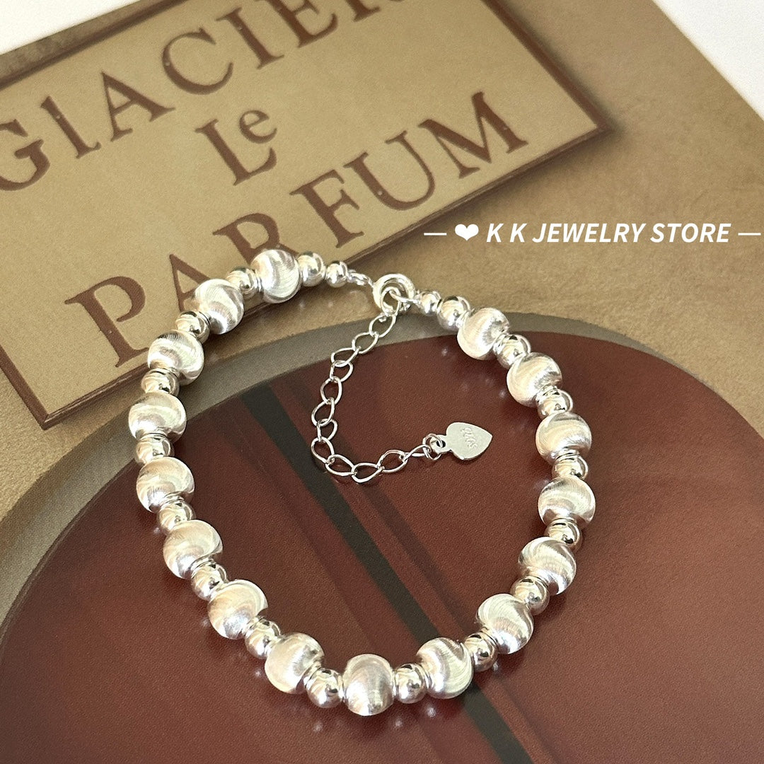 925 silver cat's eye brushed bracelet