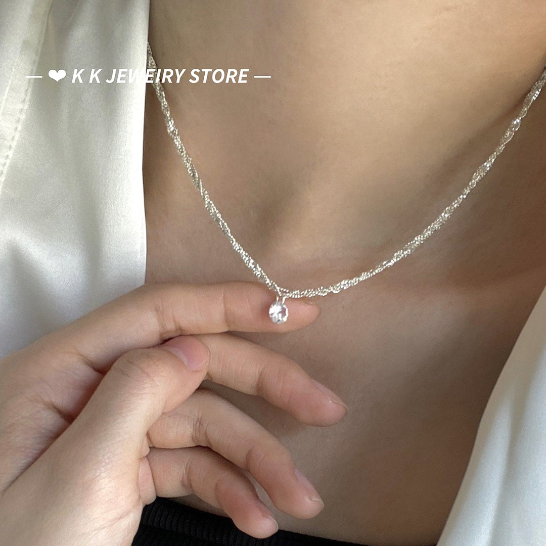 925 silver moissanite necklace