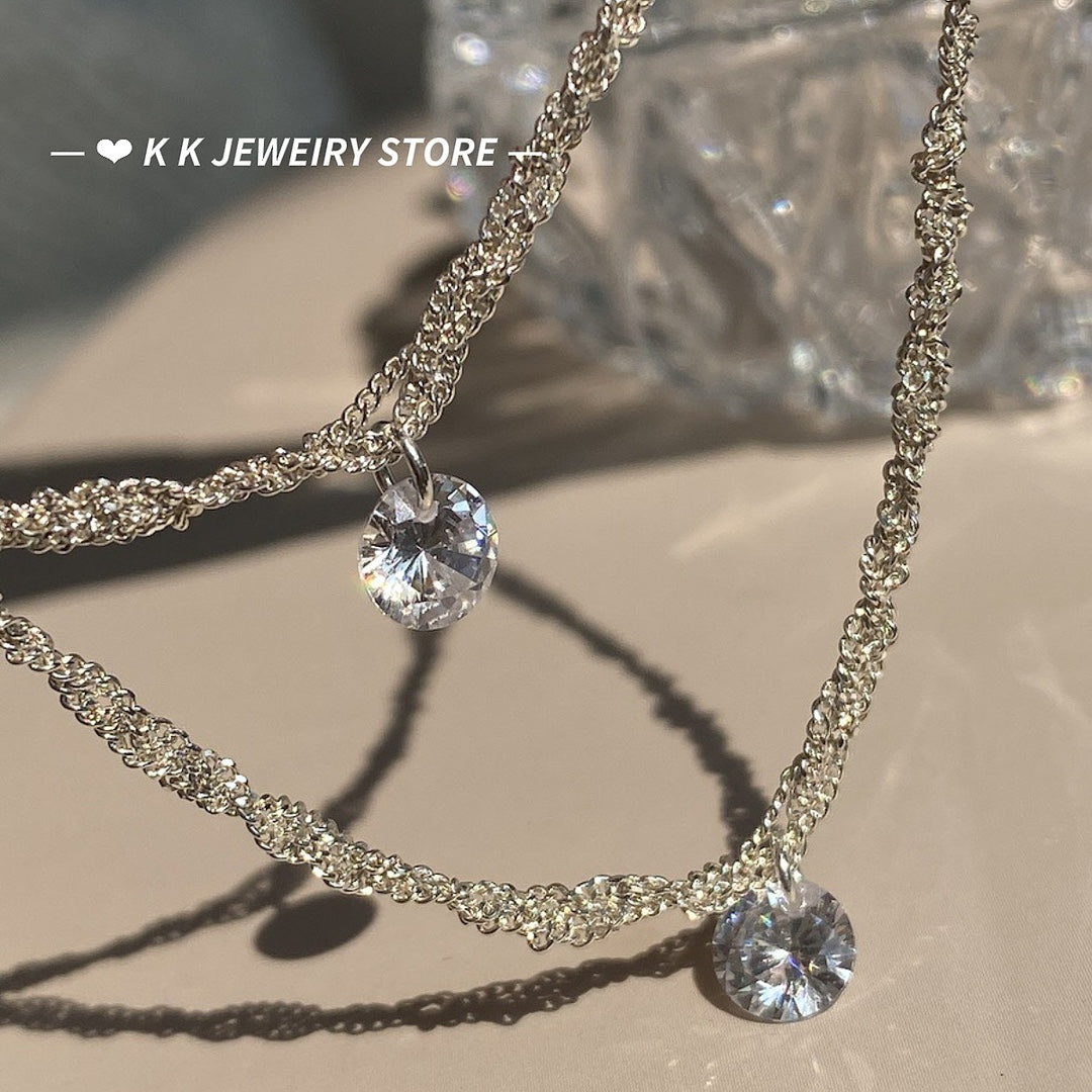 925 silver moissanite necklace