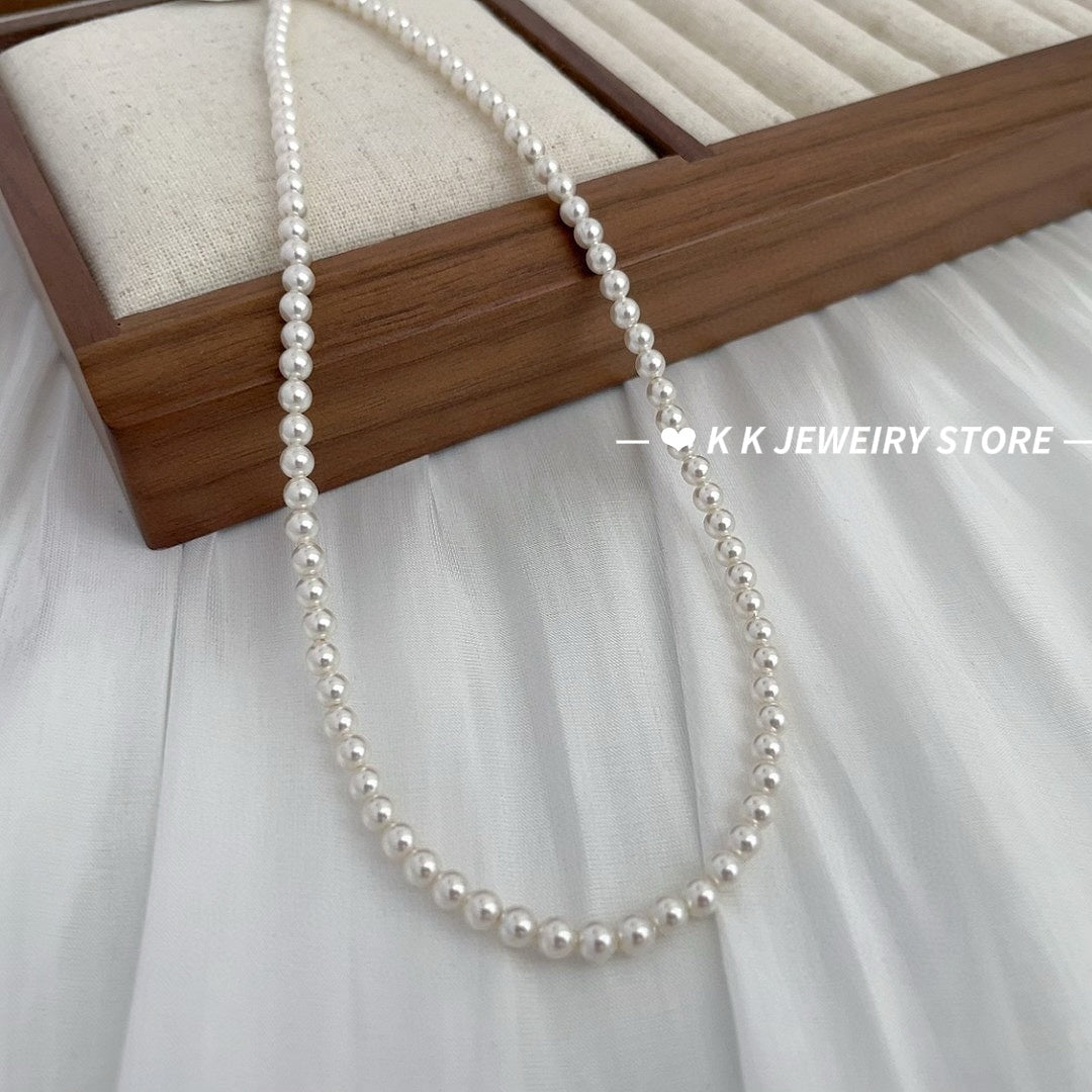 Super textured!! Faux pearl necklace~