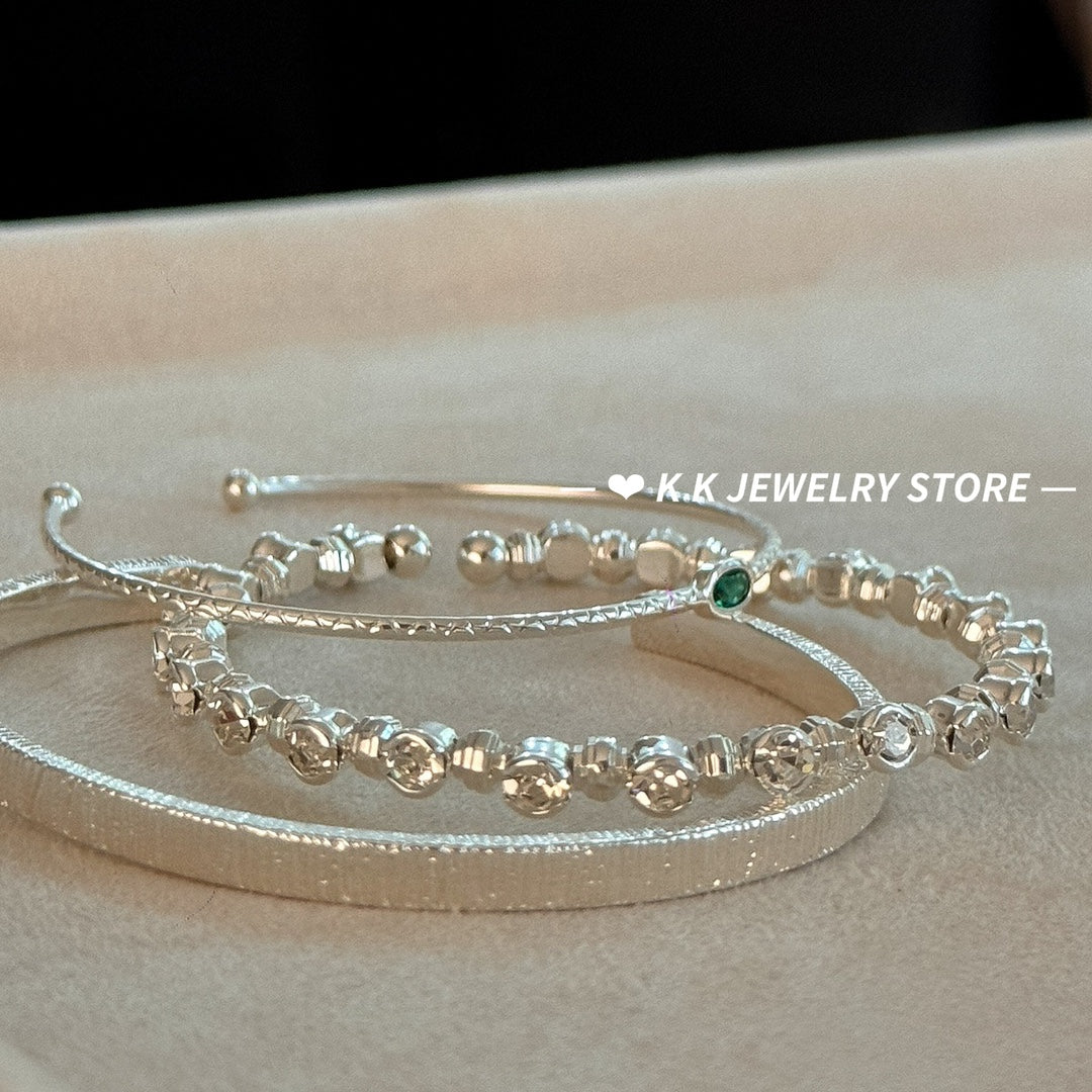 Zircon Vertical Beaded Bracelet Set