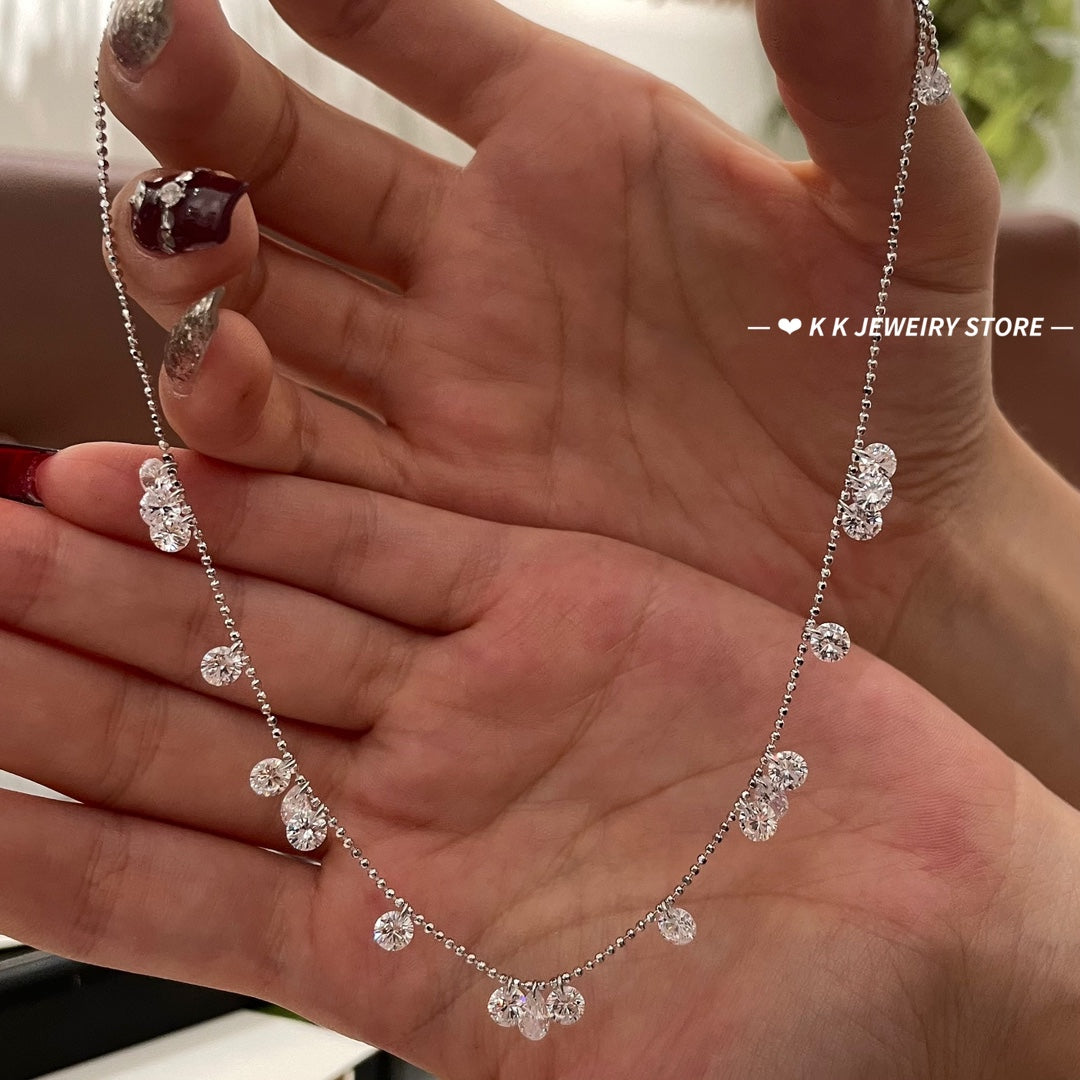 925 Silver Star High Carbon Diamond Necklace