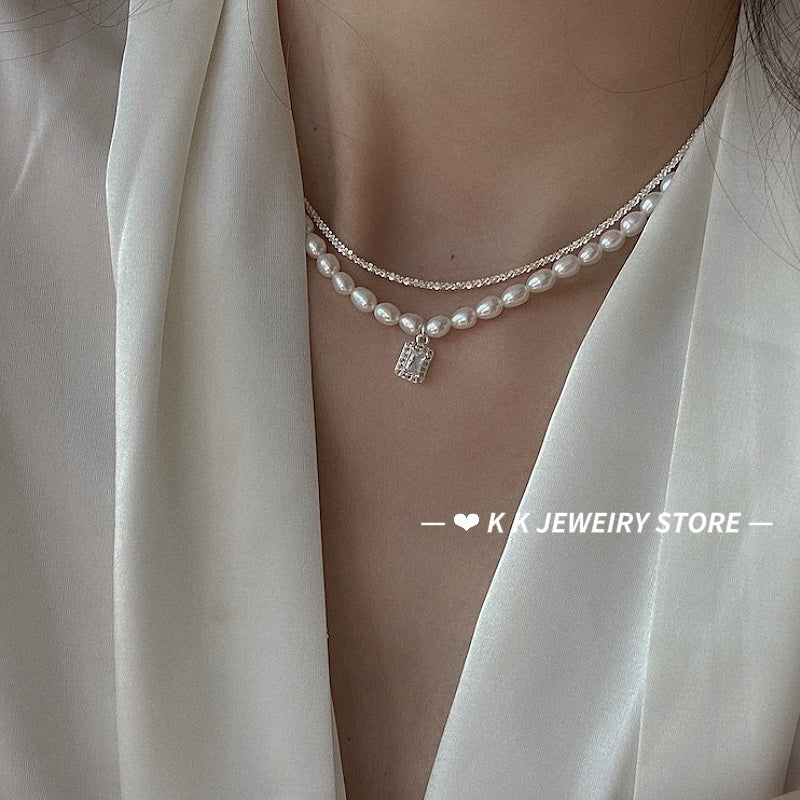 925 Silver Natural Pearl Necklace